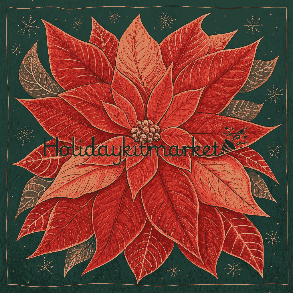 Rustic New Year Gift Wrap Stencils