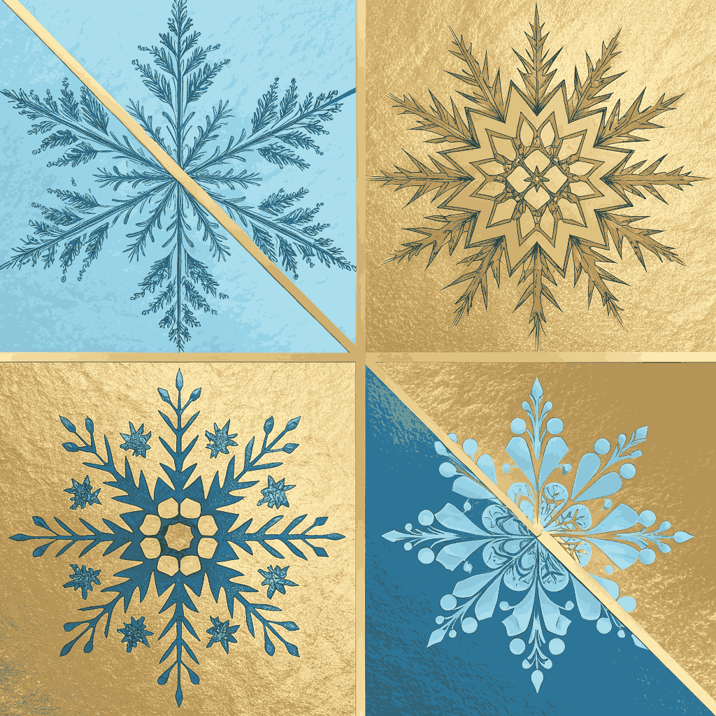 Abstract Collage Combining Winter