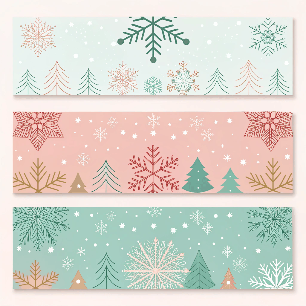 Pastel Christmas Social Media Banner