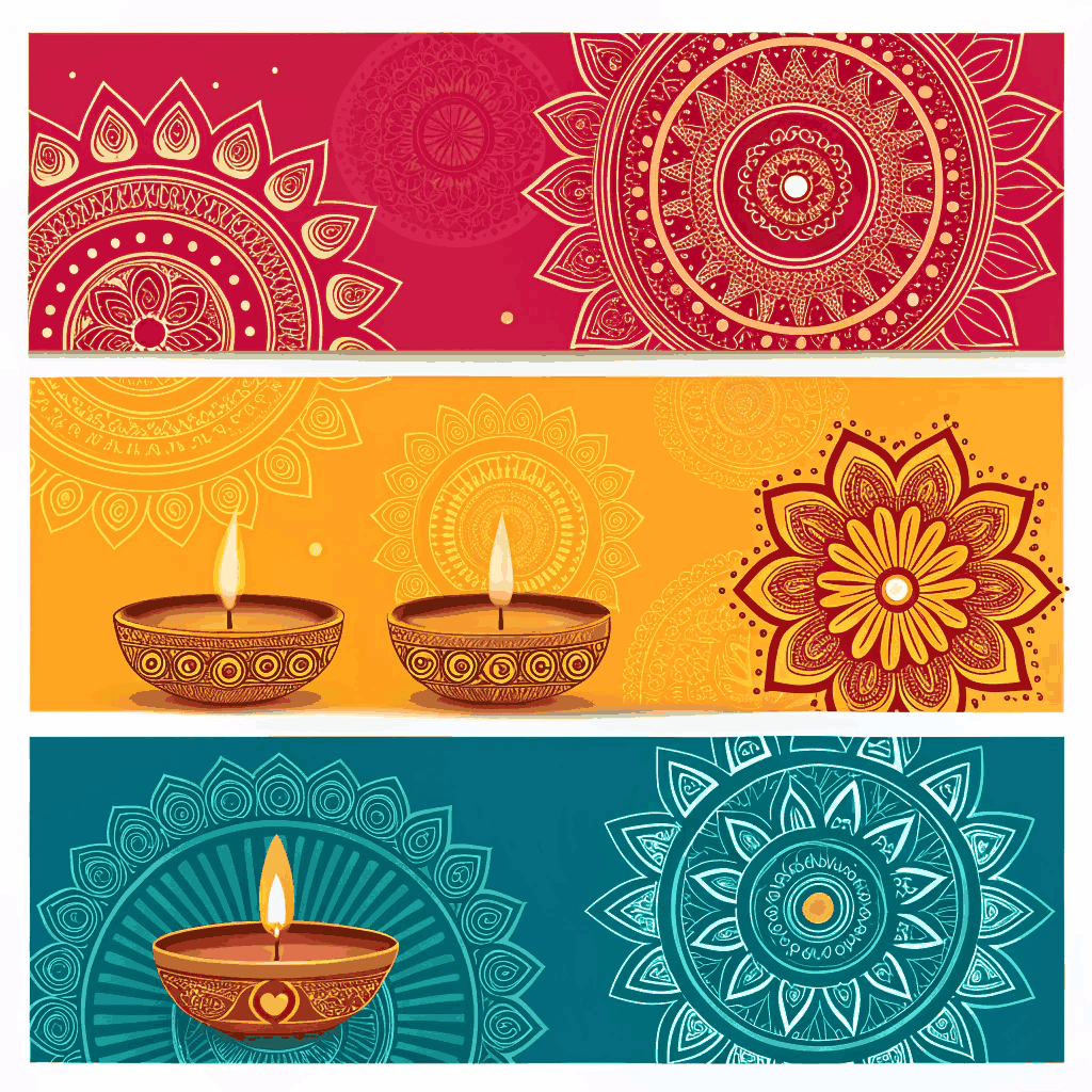 Diwali Business Campaign Banner Bundle - Bold & Bright PNG image