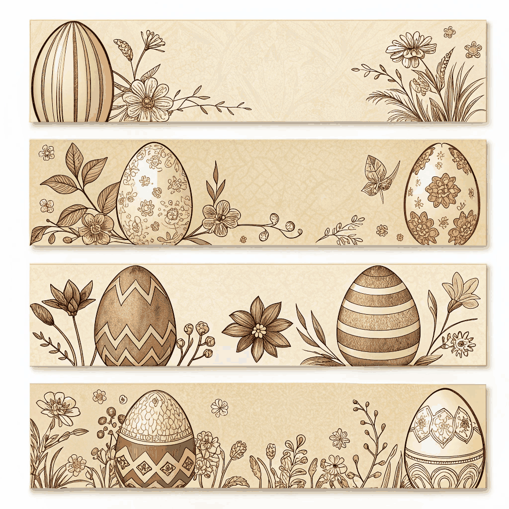 Vintage Easter Business Banner Bundle