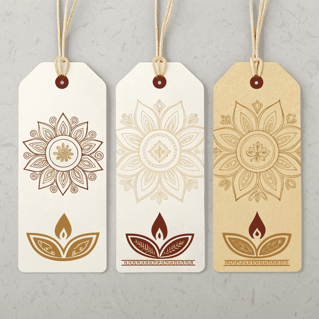 Diwali Glow Minimalist Gift Labels