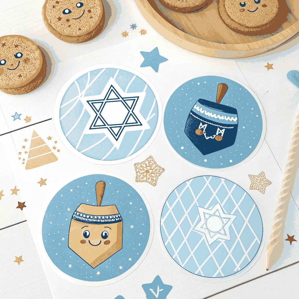 Whimsical Wonders Hanukkah Label Kit