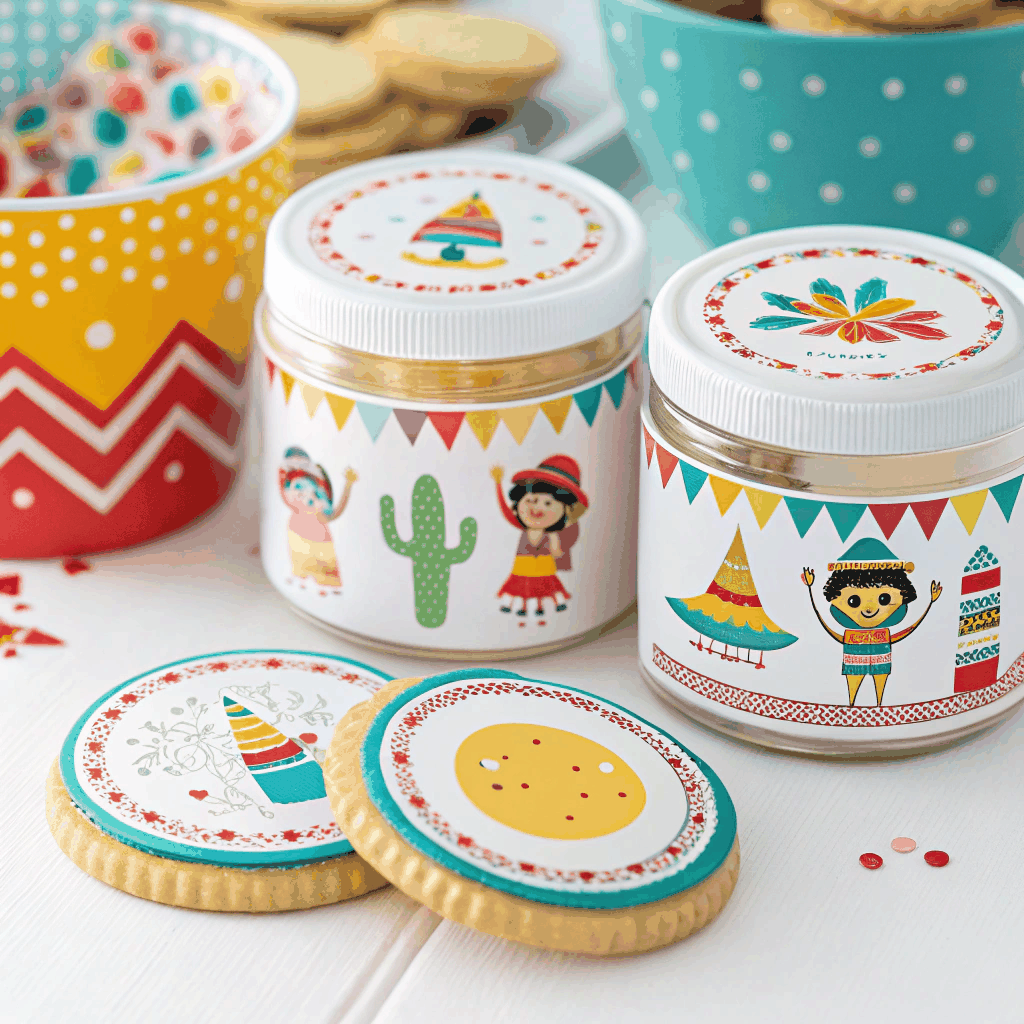 Whimsical World Fiesta Printable Labels
