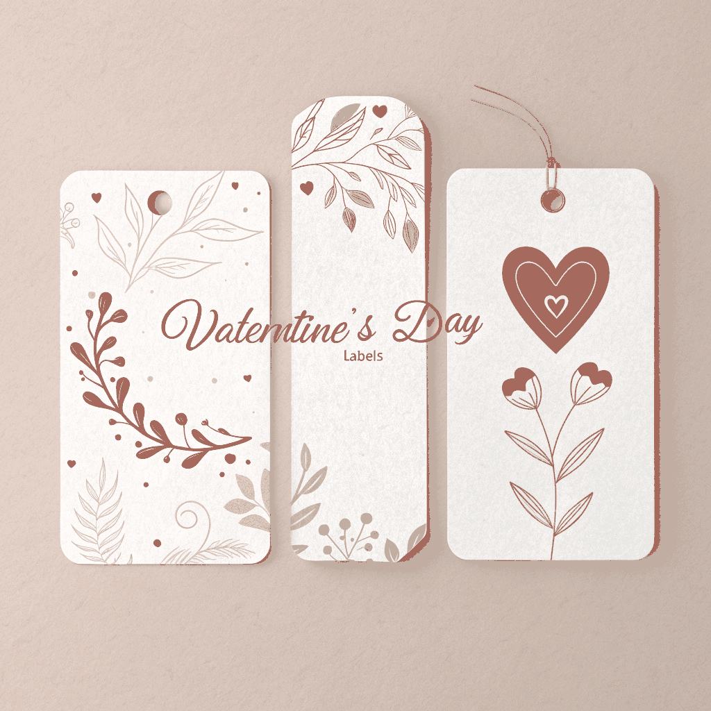 Modern Valentine Social Media Labels