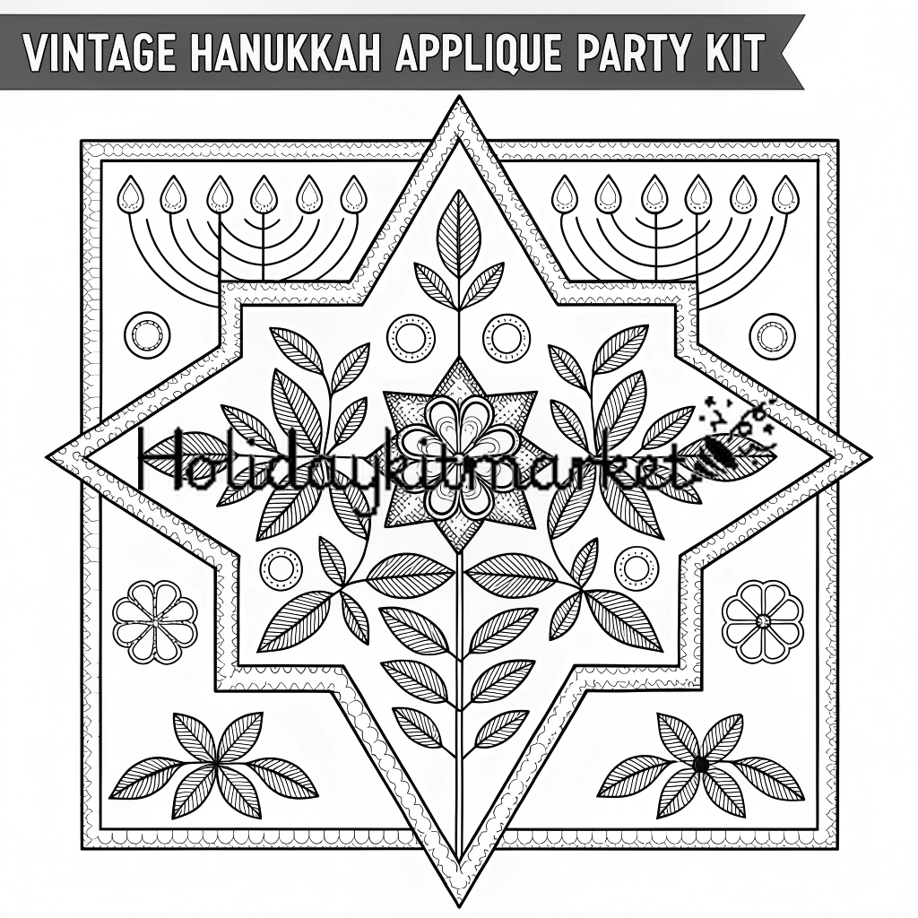Modern Hanukkah Social Media Applique Kit