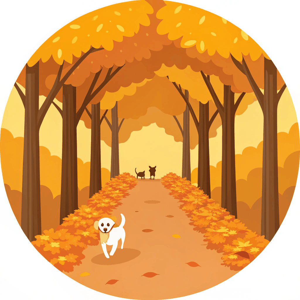 Flat-style Autumn illustrations