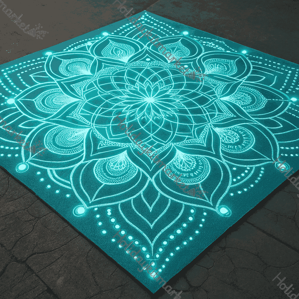Neon Rangoli Trail Poster