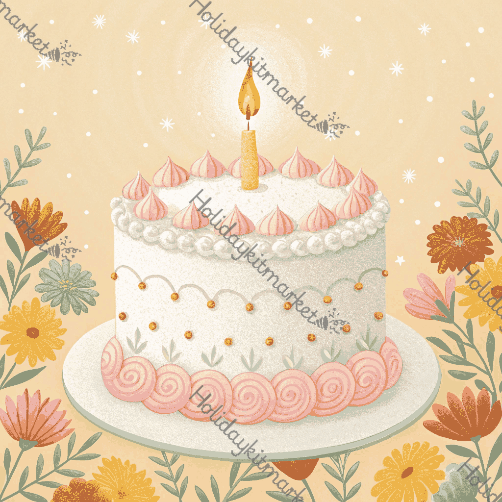 Buttercream Diya Cake Poster