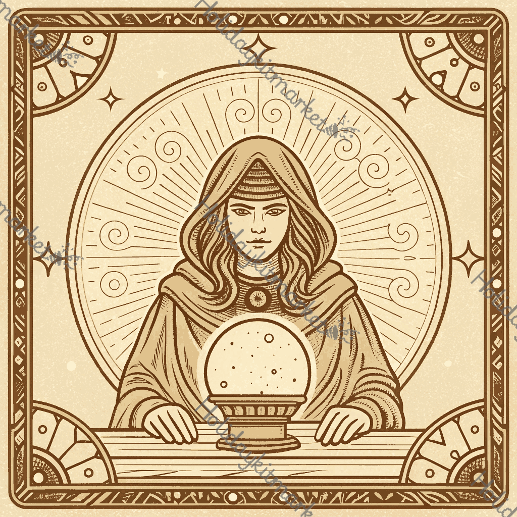 Vintage Tarot Card Poster