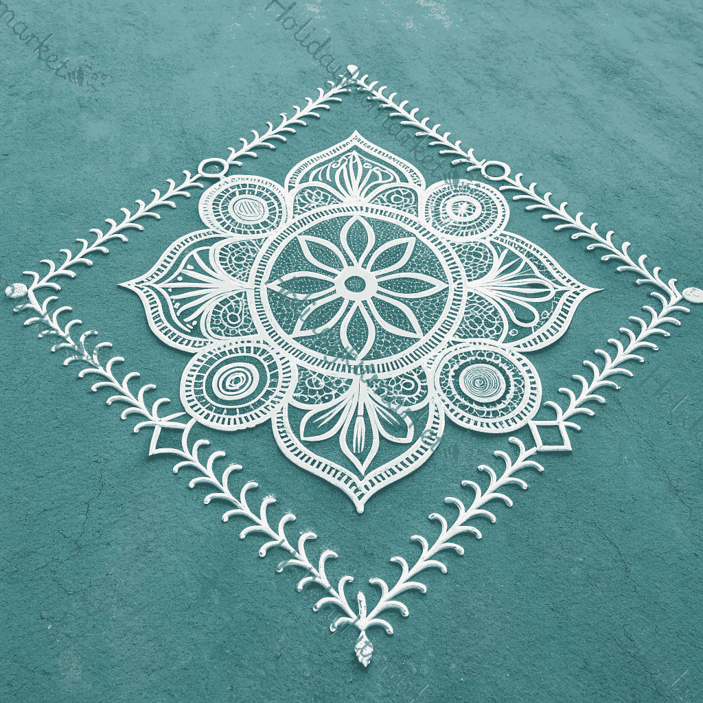 Floating Rangoli Chain Poster