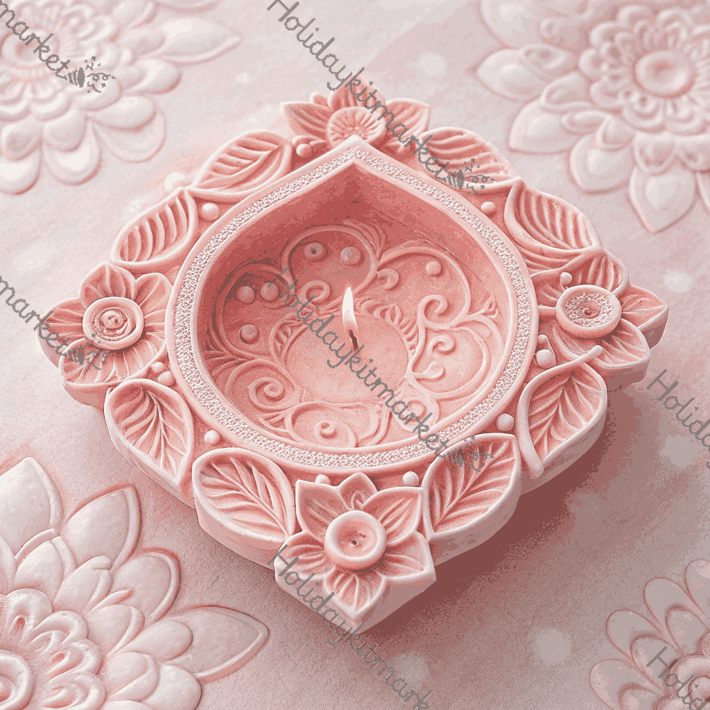 Rose Quartz Diya Poster