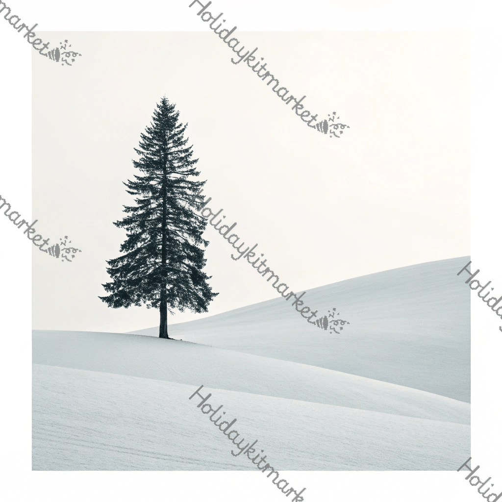 Single Pine Tree Poster