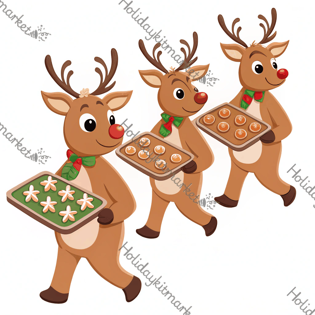 Reindeer Cookie Parade Poster