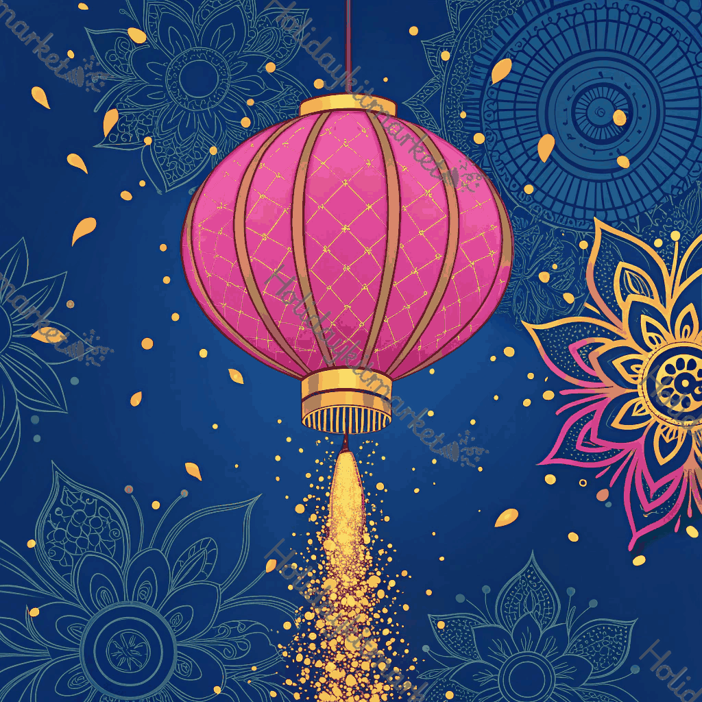 Fuchsia Lantern Spark Poster
