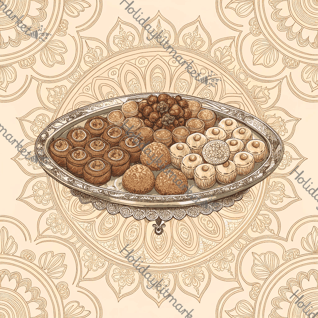 Vintage Mithai Tray Poster