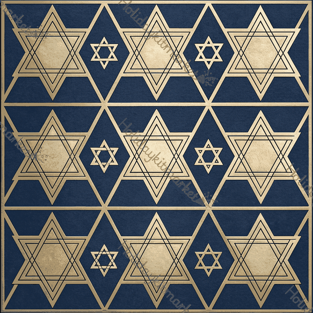 Geometric Star Grid Poster
