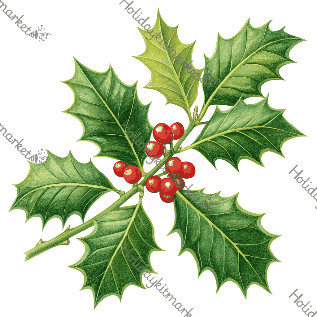 Lime Holly Glow Poster