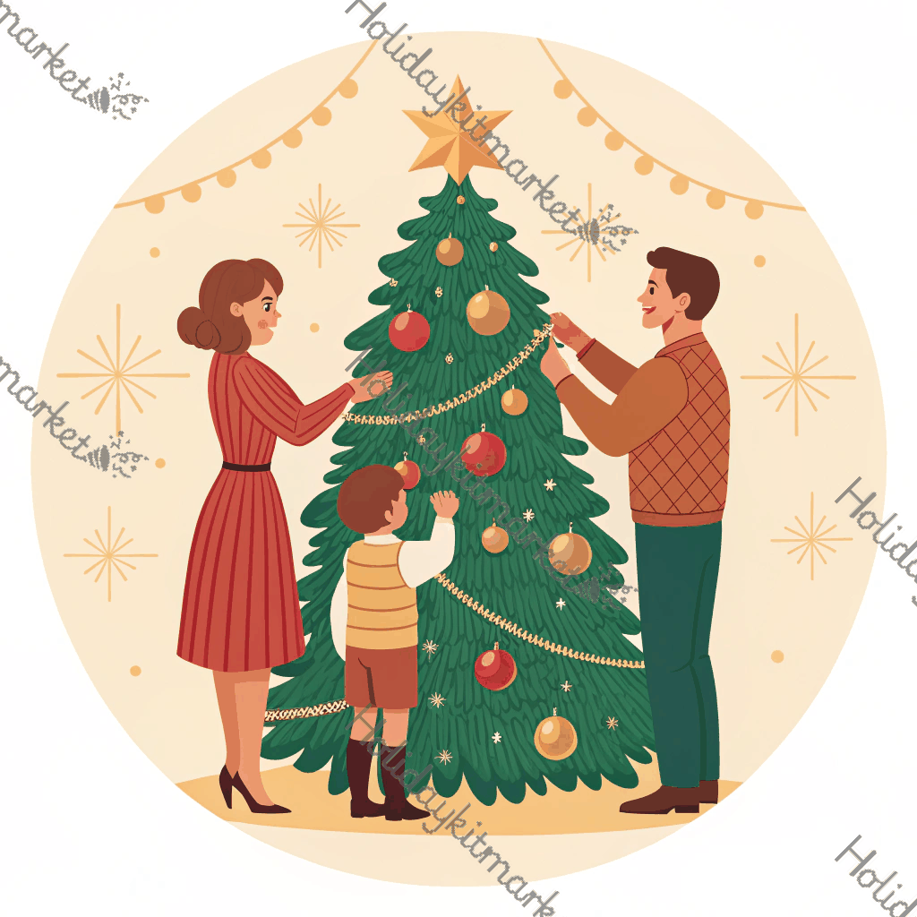 1930s Tree Trim Poster