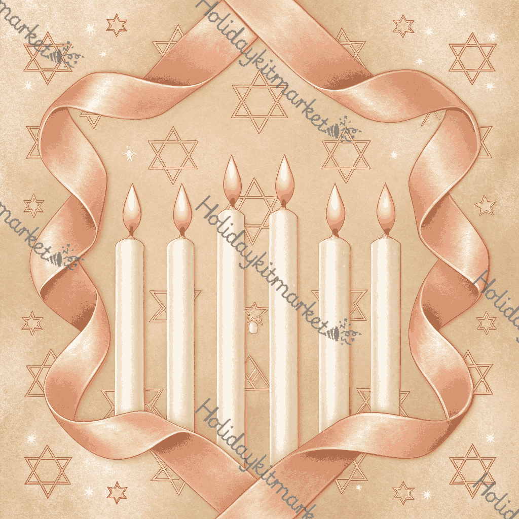 Blush Candle Ribbon Poster
