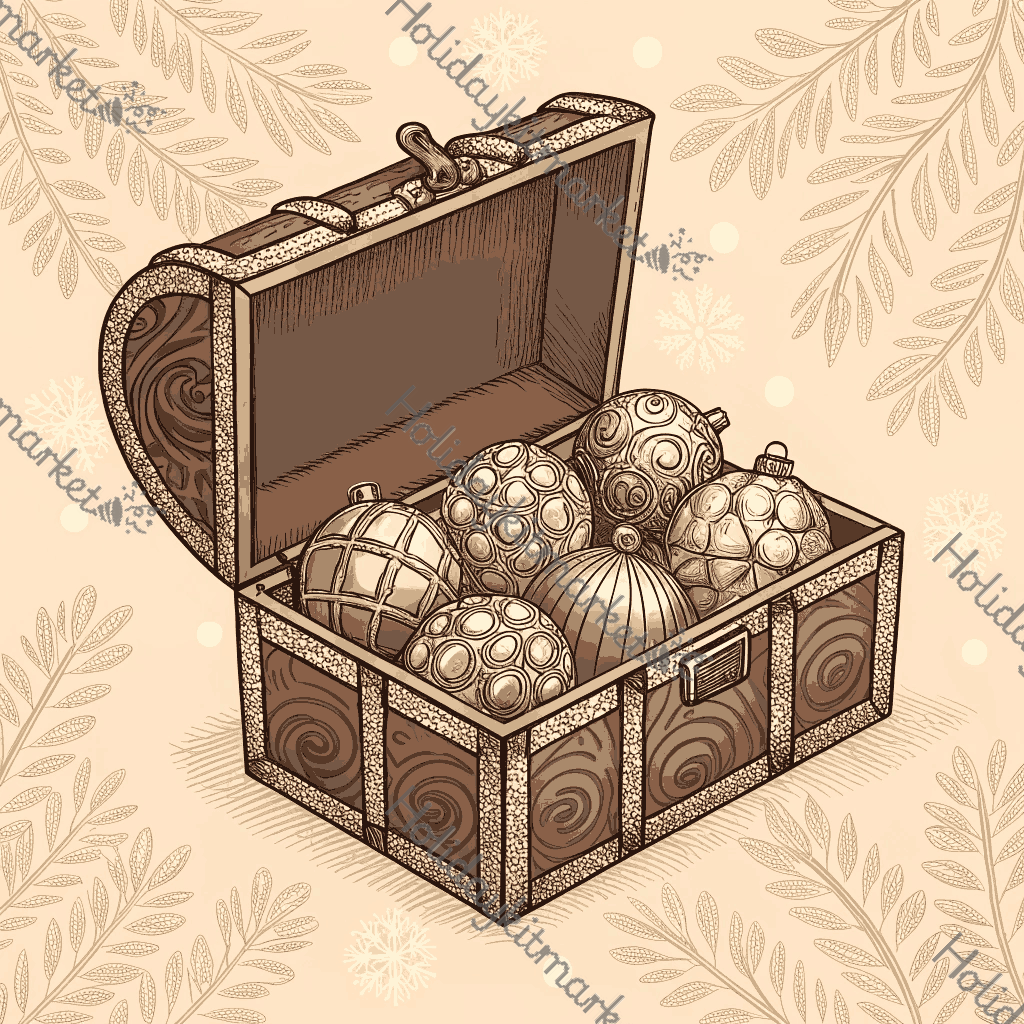 Retro Ornament Box Poster