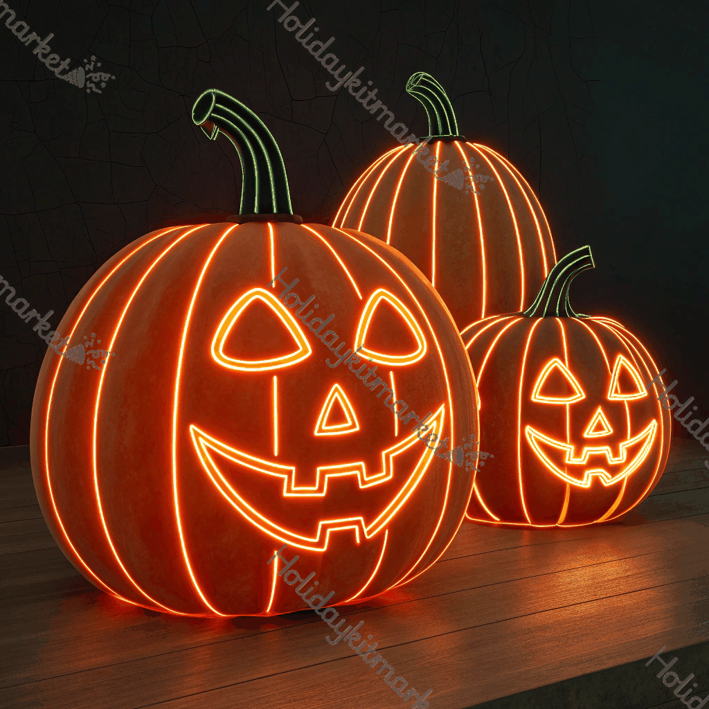 Electric Pumpkin Glow Poster