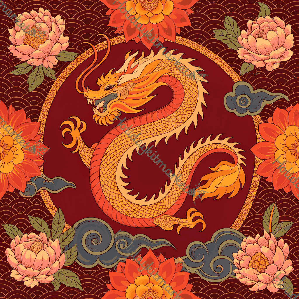 Flaming Dragon Core Poster