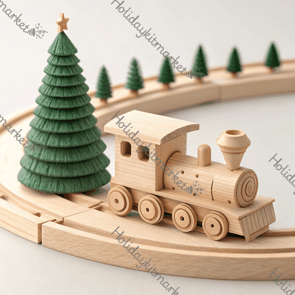Wooden Toy Train Poster