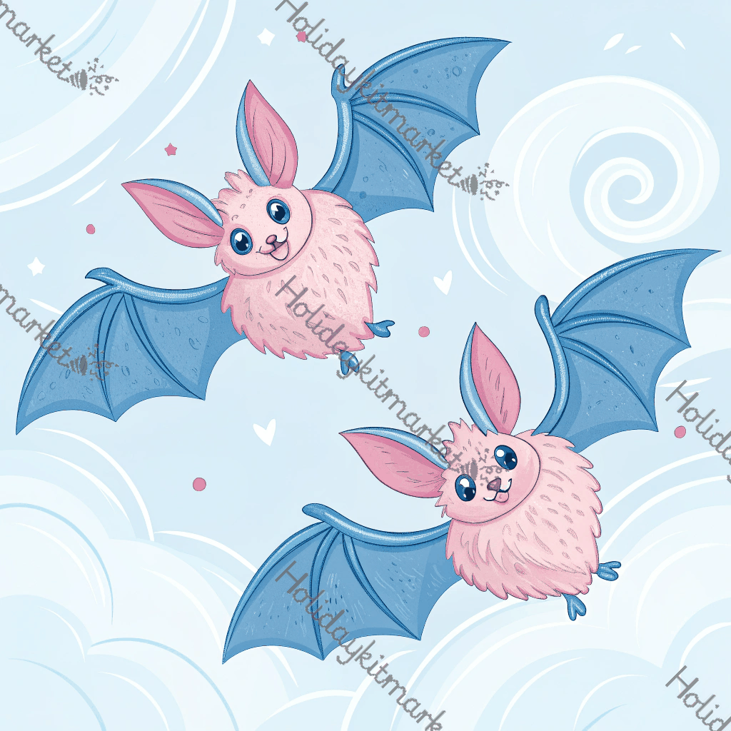 Cotton Candy Bats Poster