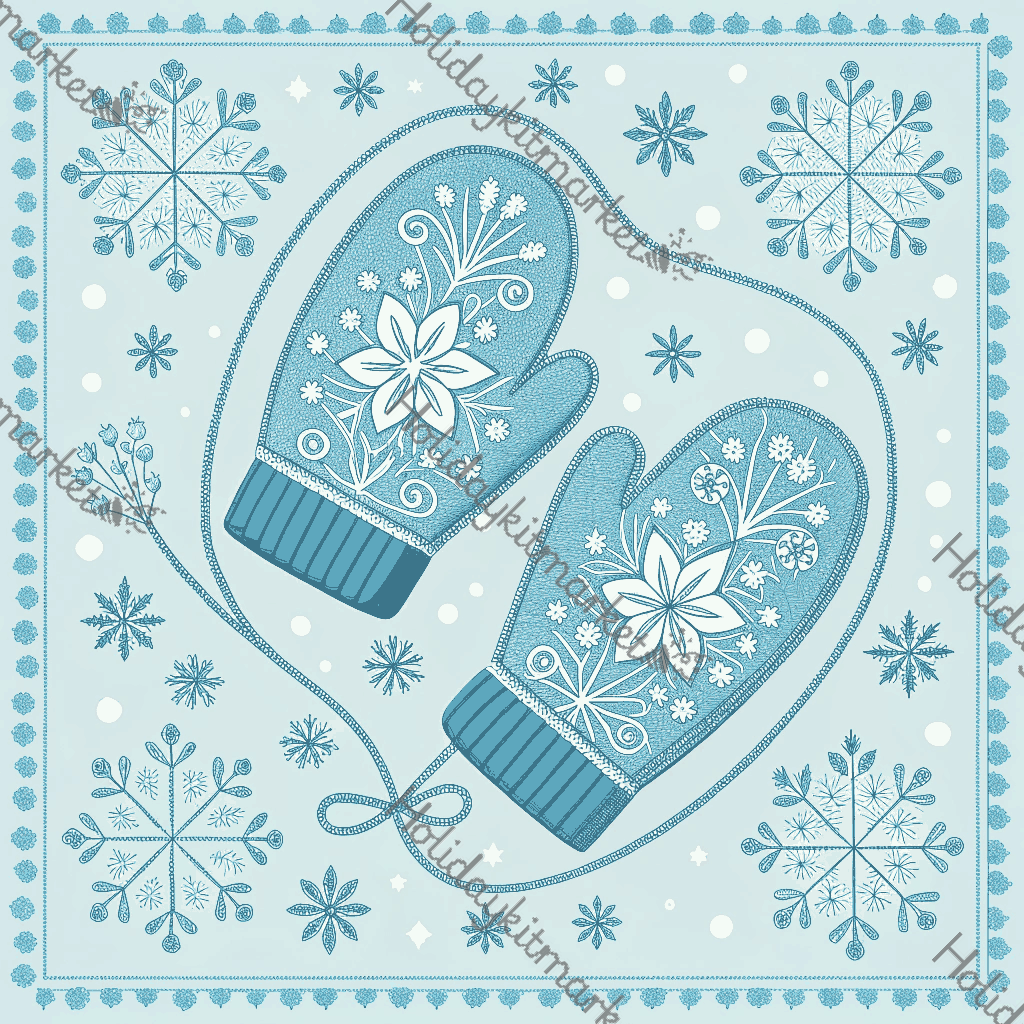 Powder Blue Mittens Poster