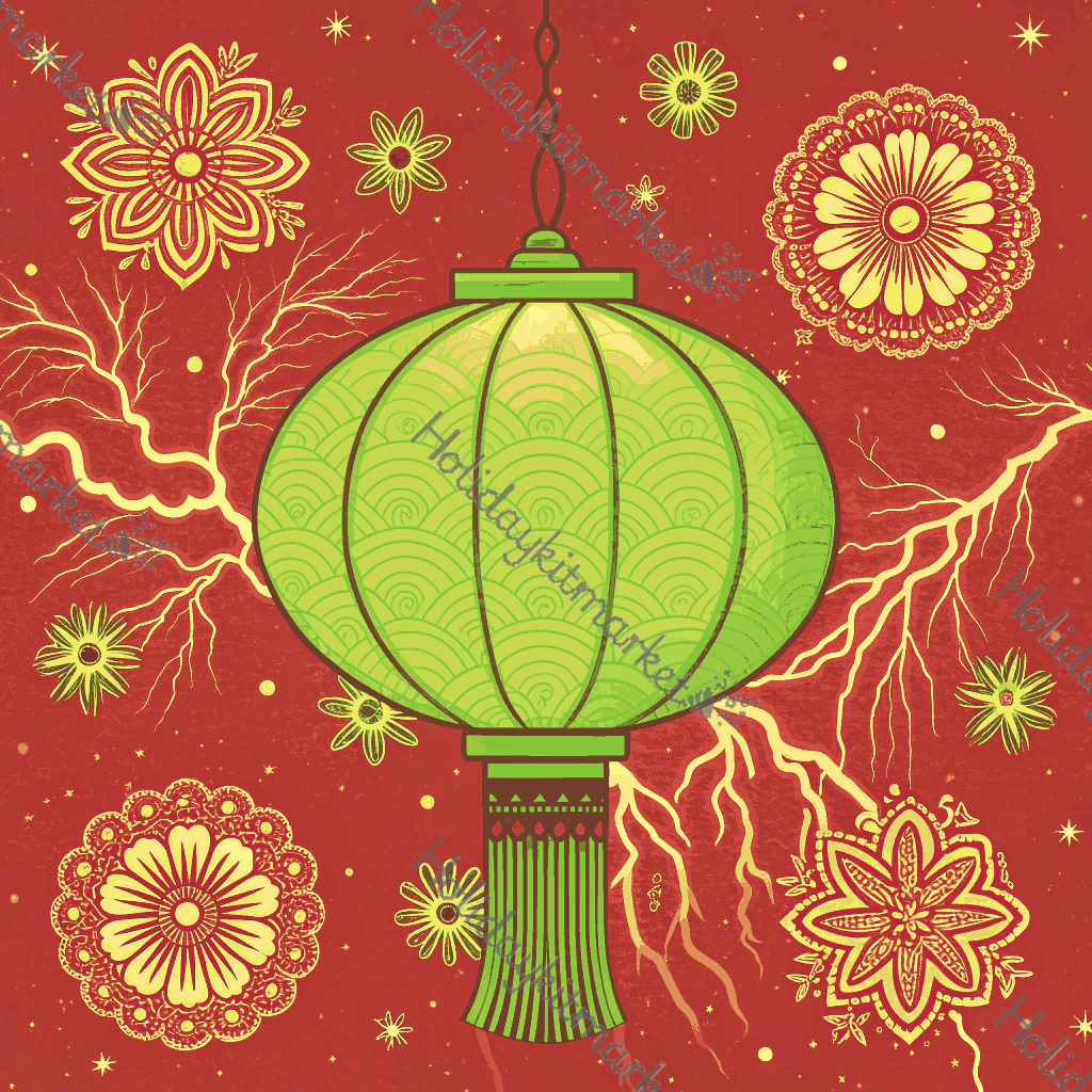 Lime Lantern Spark Poster