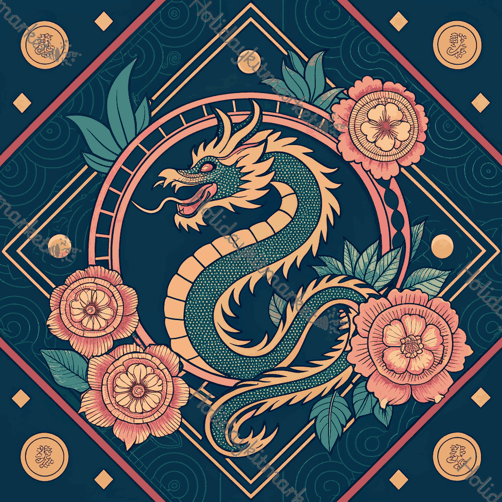 Glitch Dragon Pulse Poster