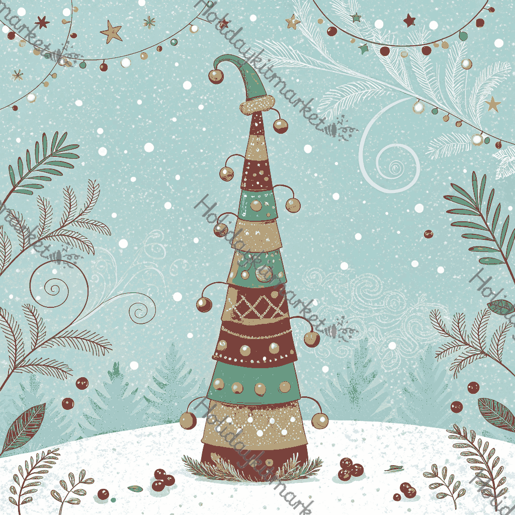 Elf Hat Stack Poster