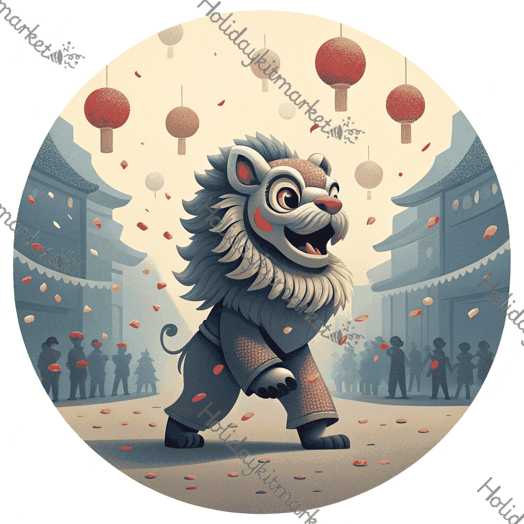 1940s Lion Dancer Poster