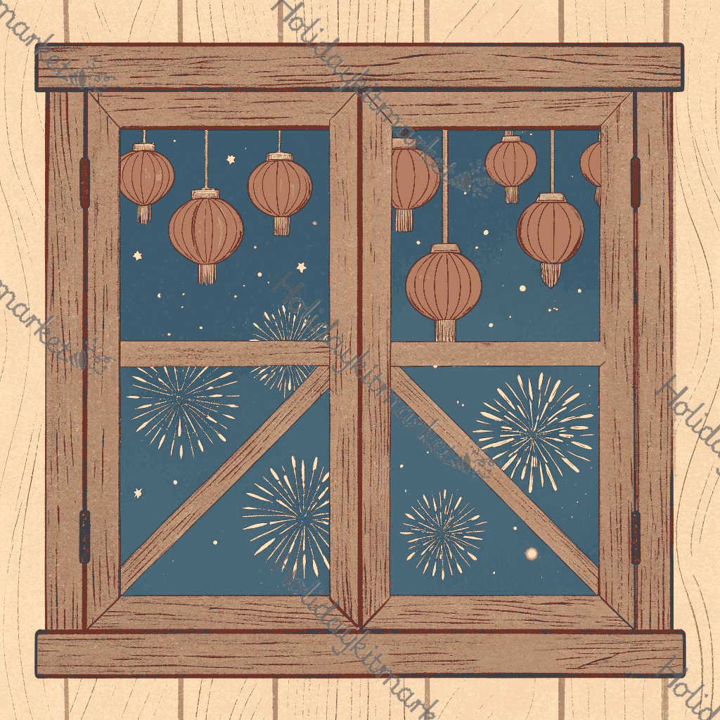 Barn Lantern Window Poster