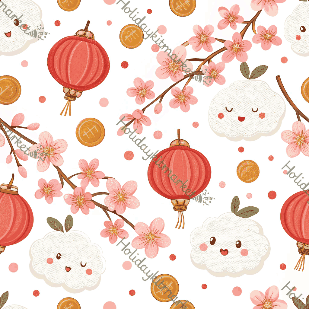 Lantern Marshmallow Nest Poster