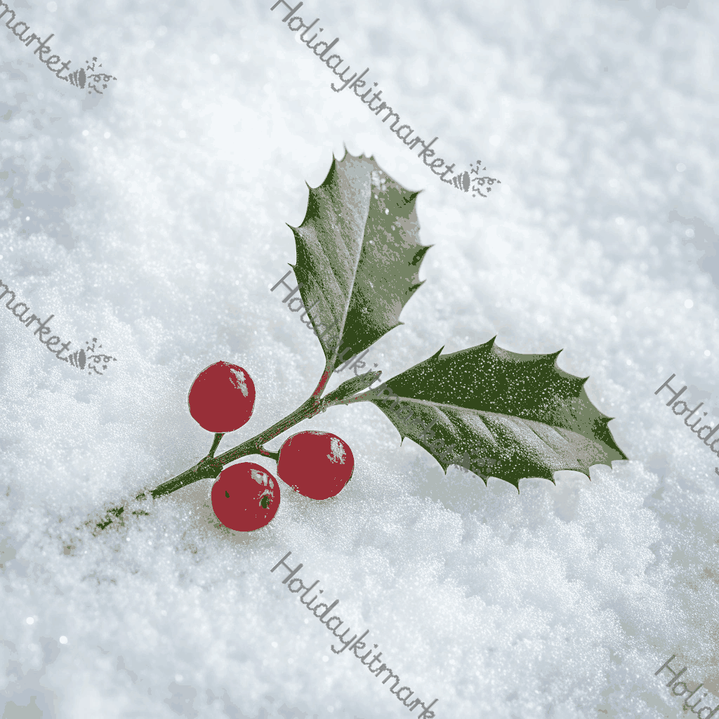 Single Holly Berry Poster
