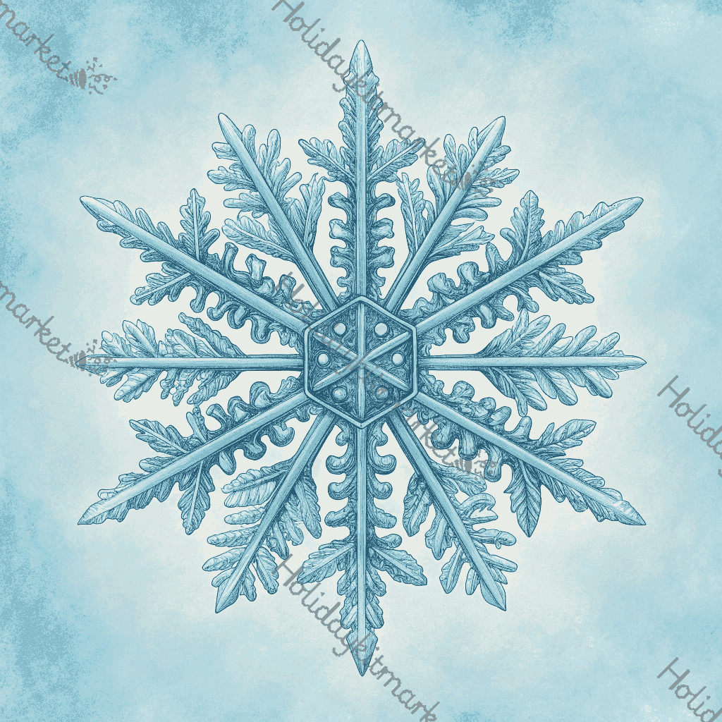 Fractal Snowflake Core Poster