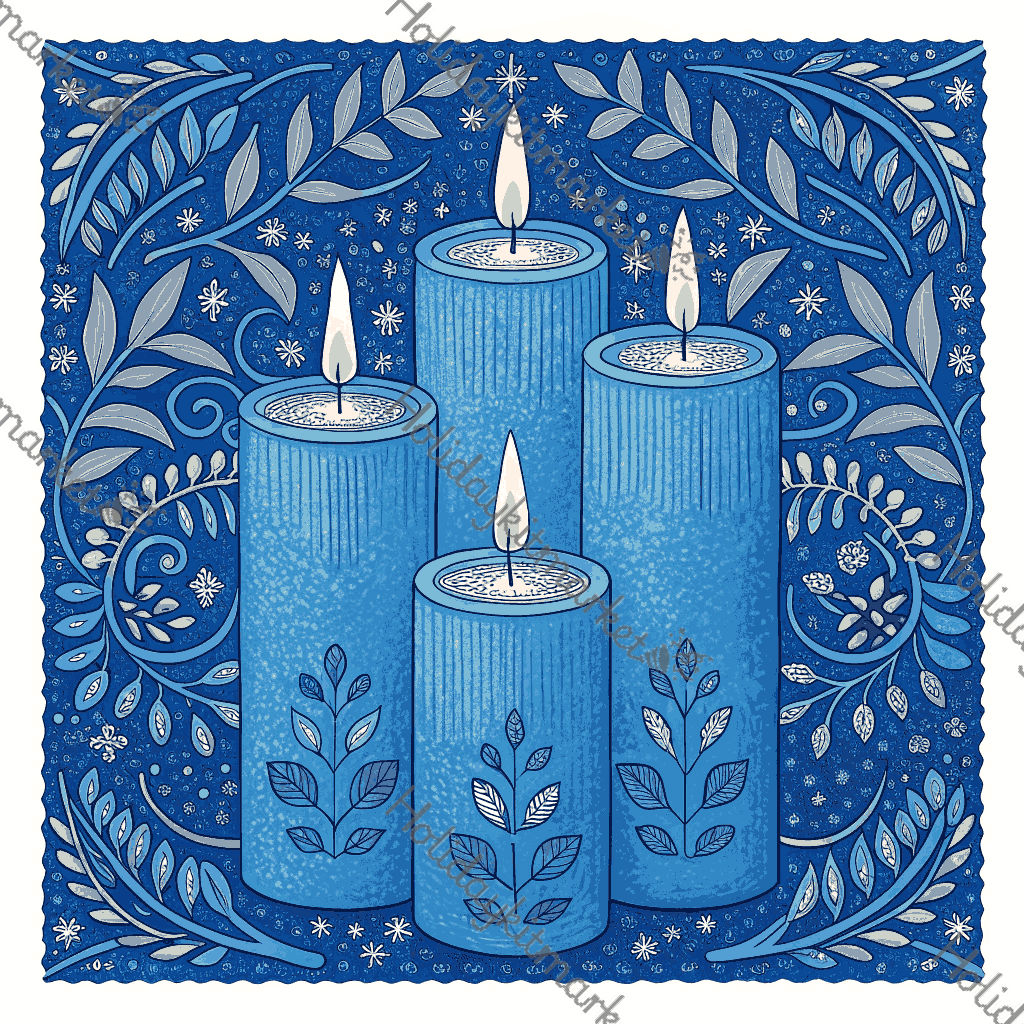 Cobalt Candle Cluster Poster