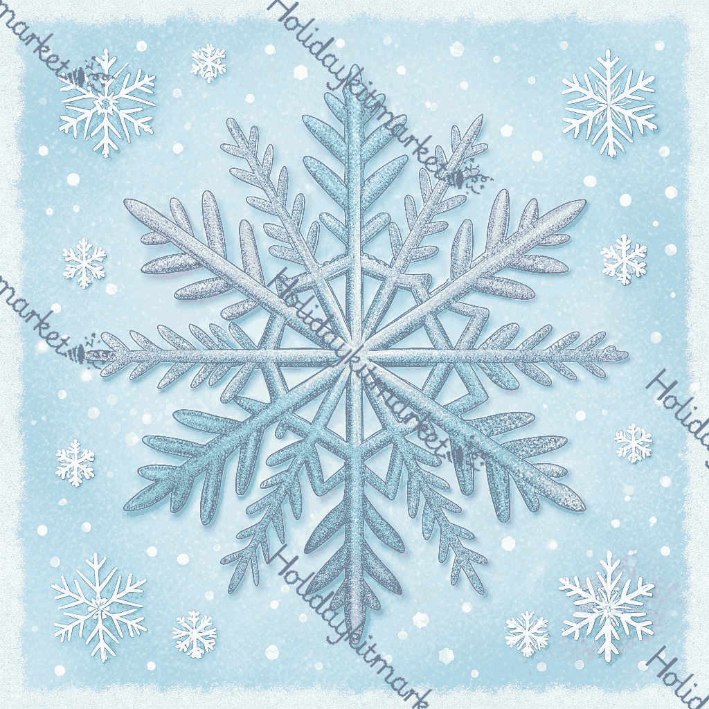 Holo Snowflake Spin Poster