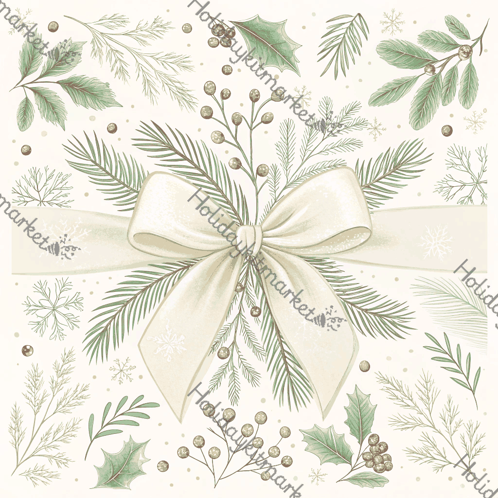 Ivory Gift Bow Poster