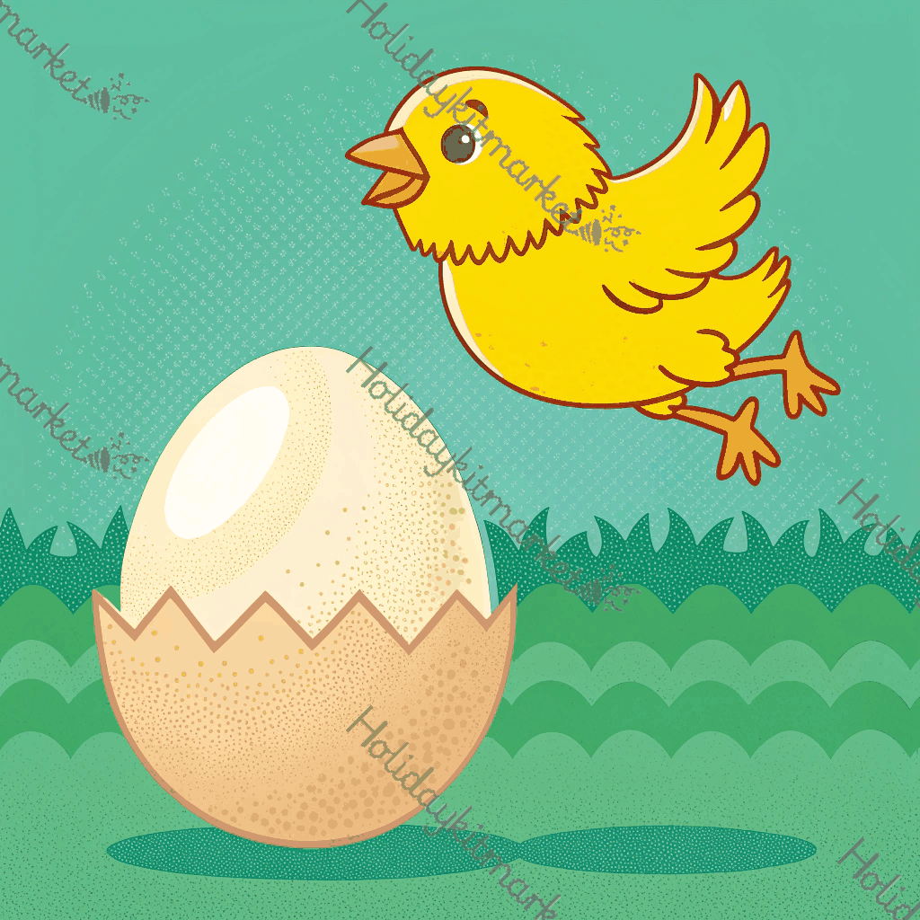 Pixel Chick Jump Poster