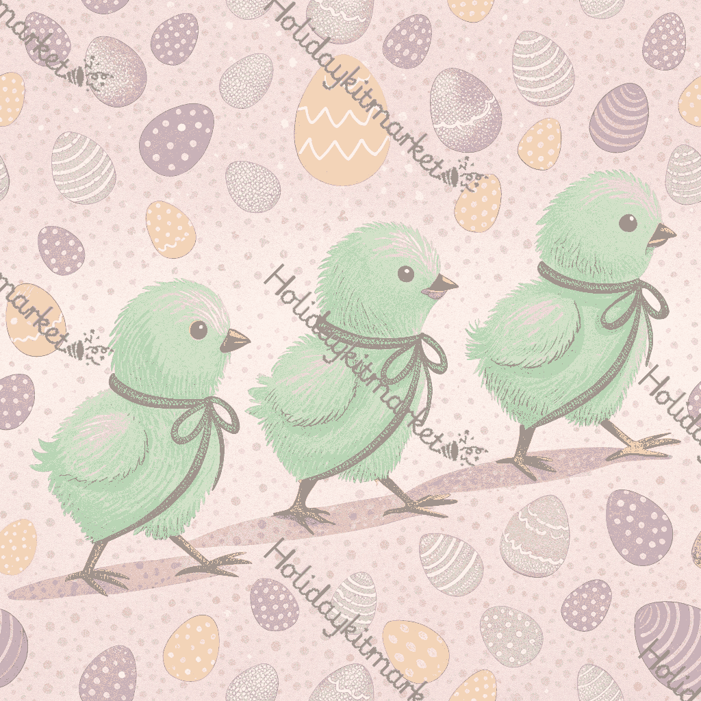 Pastel Chick Parade Poster