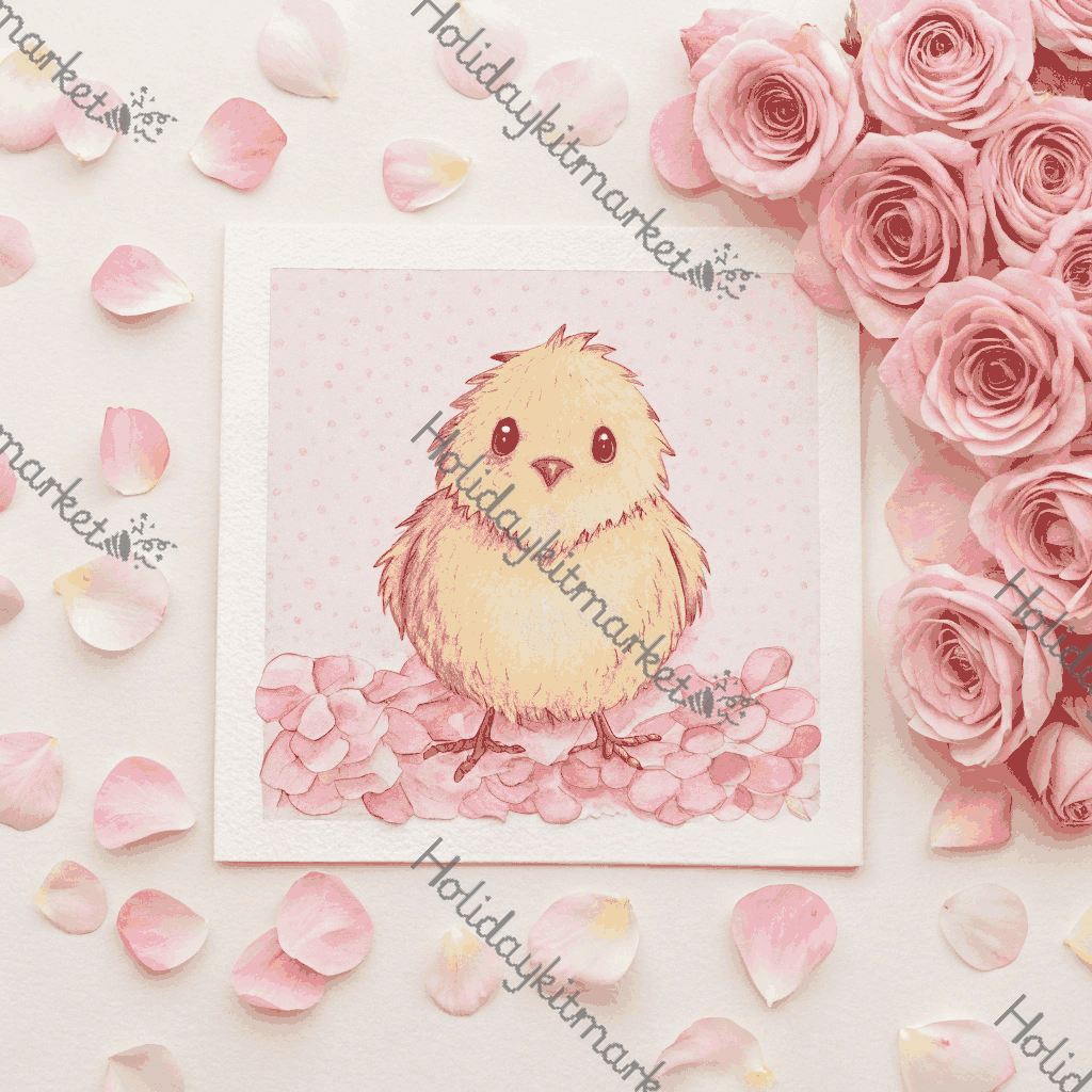 Rose Chick Nest Poster