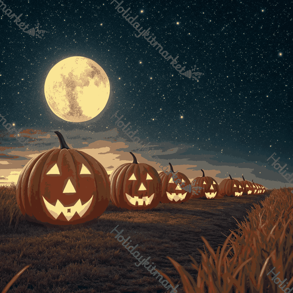 Spooky Pumpkin Patch Poster