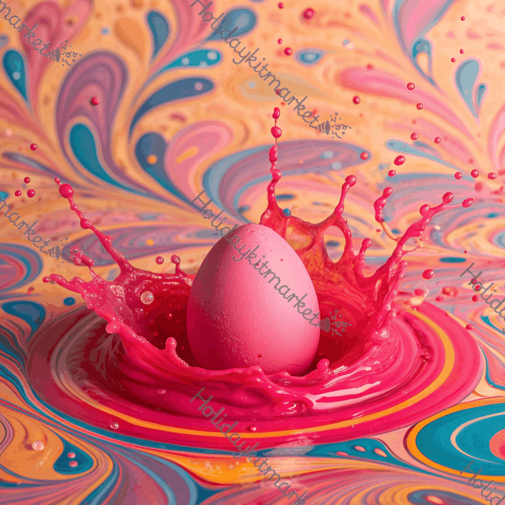 Fuchsia Egg Splash Poster