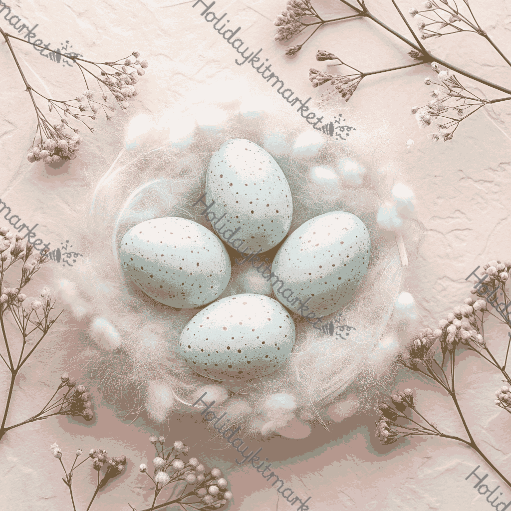 Sky Blue Egg Trio Poster