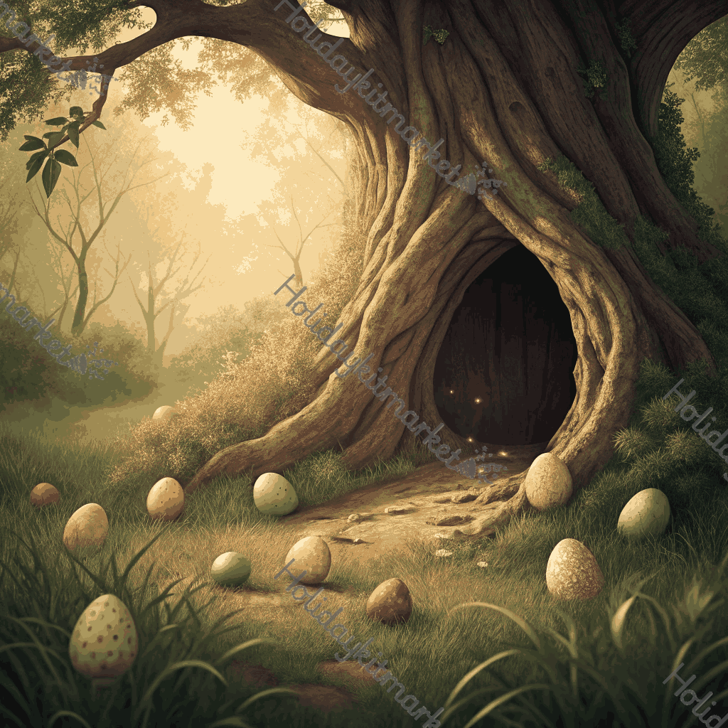 Orchard Bunny Burrow Poster