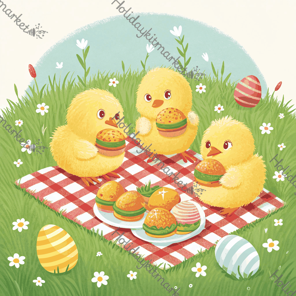 Chick Picnic Party Poster