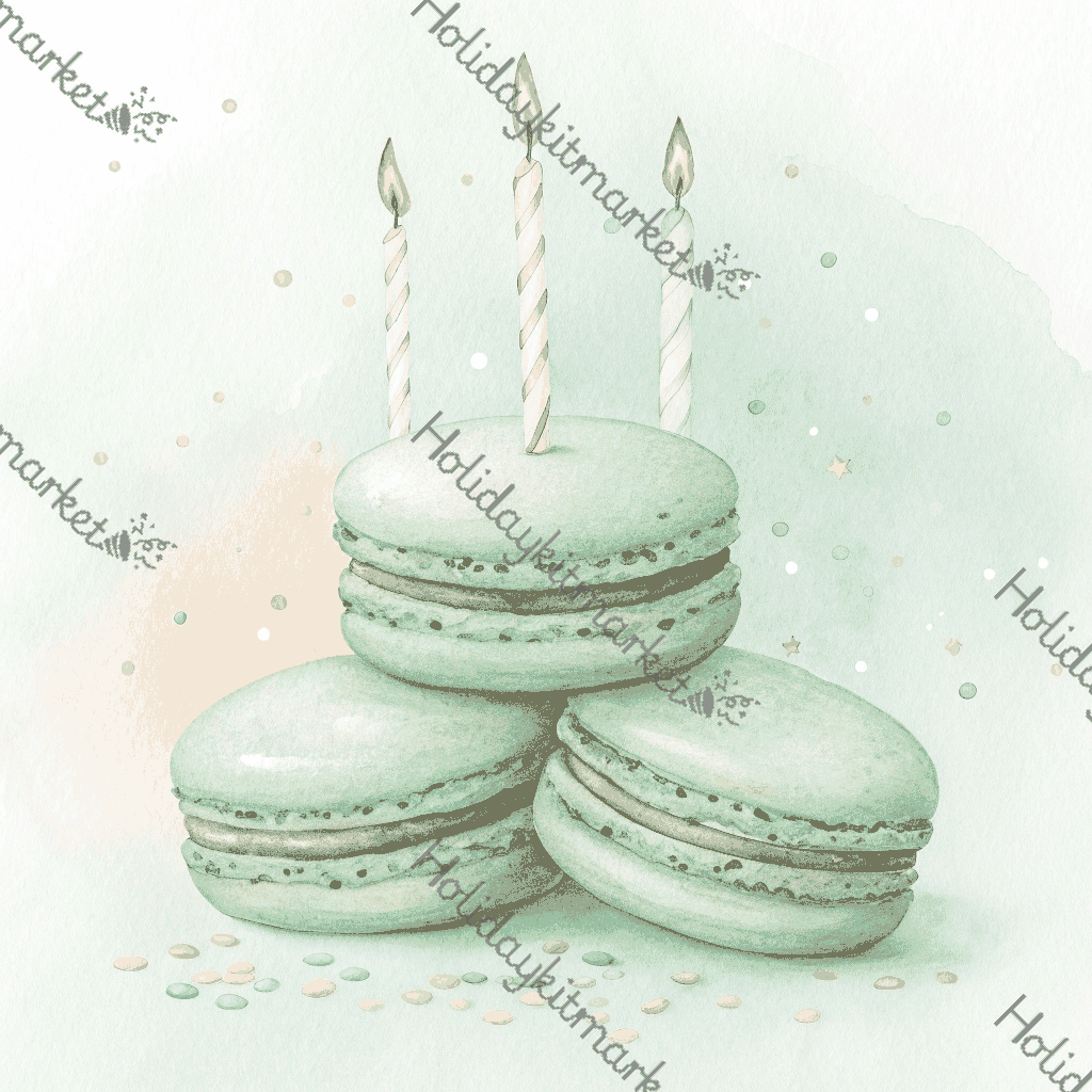 Mint Macaron Pile Poster